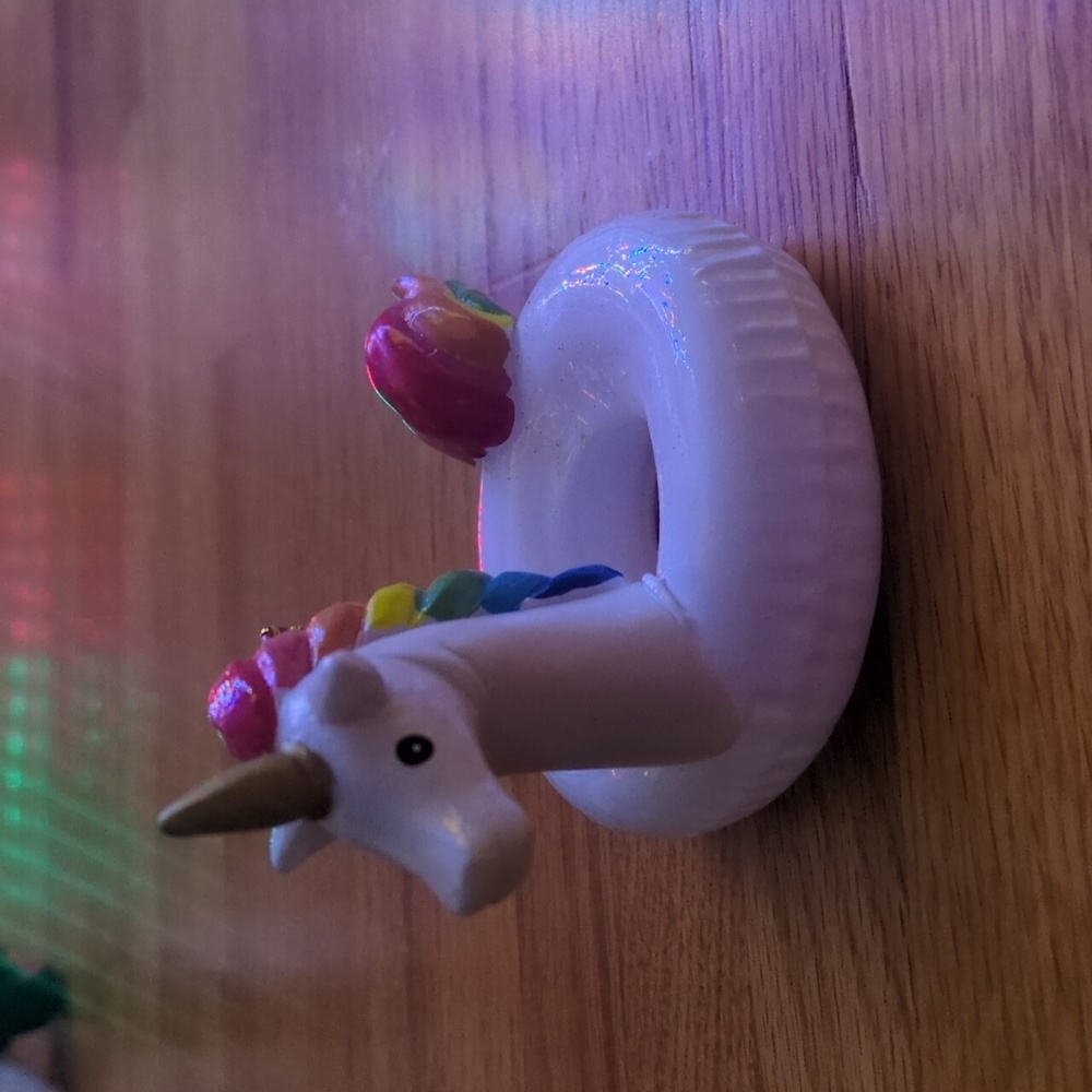 Unicorn Floaty Christmas Ornament